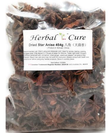 Herbal Cure - Illicium verum Chinese Star Anise 454g Ba Jiao - Perfect For Essential Oil - Aromatherapy - Spice - Product of China - Buy Online on GoSupps.com