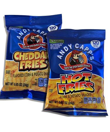 Cheddar & Hot Fries Snacks Value Pack by Tribeca Curations | 120 Cal Packs | 24 Bags Each - Buy Online on GoSupps.com