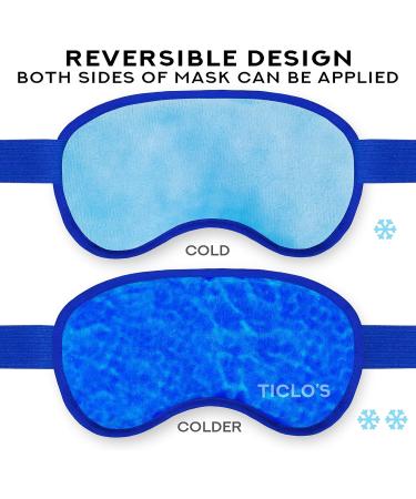 Gel Eye Mask for Relaxing & Cooling Relief - Helps with Puffy Eyes, Headaches, Dark Circles - Includes Bonus Silk Sleep Mask - Buy Online on GoSupps.com