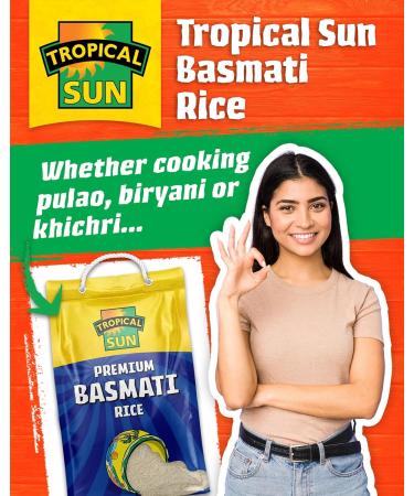 Tropical Sun Premium Basmati Rice 2 kg - Authentic Long Grain Rice (Pack of 1) - Buy Online on GoSupps.com