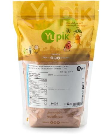 Yupik Organic Raw Cacao Powder 14-16% Non-GMO Vegan Gluten-Free 1Kg 1 kg - Buy Online on GoSupps.com