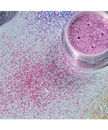 Holographic Glitter Shaker Set - 100% Cosmetic Glitter for Face Body Nails Hair & Lips - 6 Vibrant Colors - 5g | Moon Glitter - Buy Online on GoSupps.com