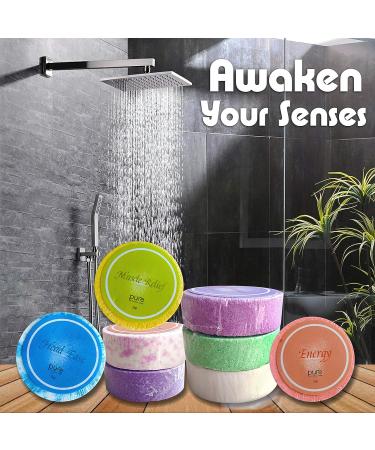 Aromatherapy Shower Steamers Gift Set - 12 Therapeutic Shower Bombs with Essential Oils | Long Lasting Vapor Tablets for Home Spa Therapy - Buy Online on GoSupps.com