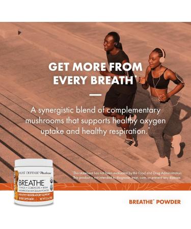 Host Defense Breathe* Powder - Immune & Respiratory Support Mushroom Supplement - Herbal Lung Health Support Supplement with Chaga Reishi & Cordyceps - 3.5 oz (66 Servings)* - Buy Online on GoSupps.com