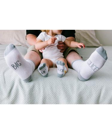 Pearhead Dad & Baby Matching Slice Pizza Sock Set | White Daddy & Me Socks | Parent & Baby Matching Apparel - Buy Online on GoSupps.com
