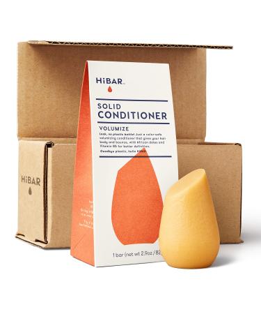 HiBAR Conditioner Bar, All Natural Hair Care, Plastic Free, Made with Eco Friendly Ingredients, Travel Size, Color Safe, Solid Sustainable Bars, Zero Waste (Volumize) Volumize (For Thin/Lifeless/Curly Hair)
