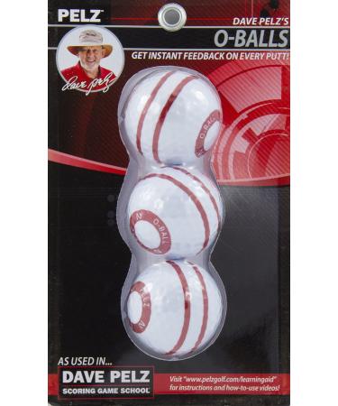 Pelz Golf DP4016 O-Ball (3 Pack) white ,standard