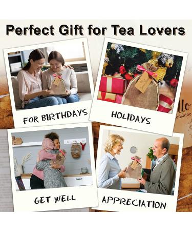 Premium Bellina Tea Gift Basket for Tea Lovers - Herbal Tea Variety Pack with Insulated Tumbler, Honey Straws & Gift Bag - Perfect Gift for Women and Men - Buy Online on GoSupps.com