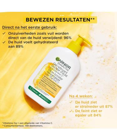  Garnier Garnier SkinActive Vitamin C Radiance Booster Cleanser Gel - 250 ml - Buy Online on GoSupps.com