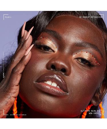 NYX Ultimate Glow Shots Liquid Eyeshadow - Wow Cacao | Long-Lasting Shimmer Eye Shadow with Vitamin C - Buy Online on GoSupps.com