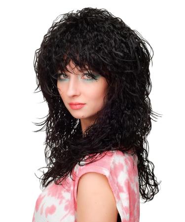 WIG ME UP Women's Long Black Wig - Vamp Wild Caribbean Kinks & Curls 50 cm WL-2317-1B | Shop Internationally - Buy Online on GoSupps.com