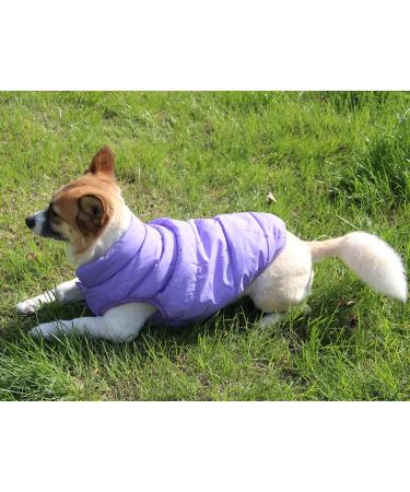 Joydaog 2-Layer Fleece Dog Jacket - Warm Winter Puppy Vest Windproof Size 3XL - Purple - Buy Online on GoSupps.com