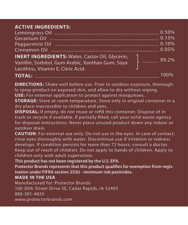 Deet-Free Insect Repellent Spray - 8oz (Pack of 2) | Protector Mosquito & Gnat Deterrent | Safe for Pet, Kids & Adults | Natural Essential Oils - Buy Online on GoSupps.com