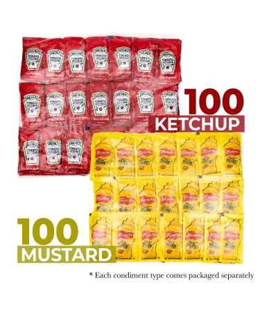 Grab-n-Go Condiment Packs - 200 Single Serve Ketchup and Mustard Packets for Picnics, BBQs, and Travel - Buy Online on GoSupps.com