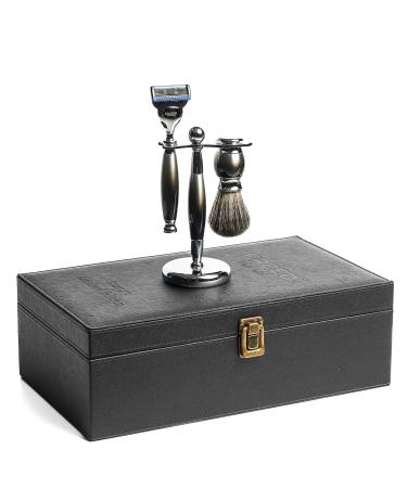 HADES Luxury 4-Piece 5-Blade Razor Shaving Set Men's Safety Razor Grooming Gift Set with Alloy material handle Shaving for Gentleman Best Father's Day Gift from Taiwan