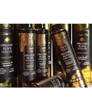 Organic Cold Pressed Black Seed Oil 8 Fl Oz - 2% Thymoquinone for Immune Support & Joint Health - Buy Online on GoSupps.com