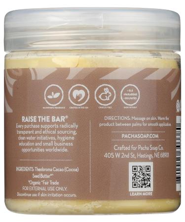 PACHA SOAP Cocoa Raw Butter - 8 OZ | Natural Moisturizer | International Shipping Available - Buy Online on GoSupps.com