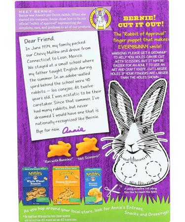 Annie's Organic Cheddar Bunnies Baked Snack Crackers 7.5 oz - Original Cheddar - 1 Pack - Buy Online on GoSupps.com