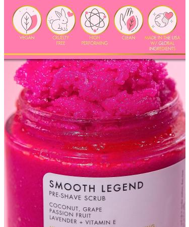 Truly Beauty Smooth Legend Pre-Shave Scrub - Bikini Area Exfoliator with Ingrown Hair Treatment - 4 oz - Buy Online on GoSupps.com