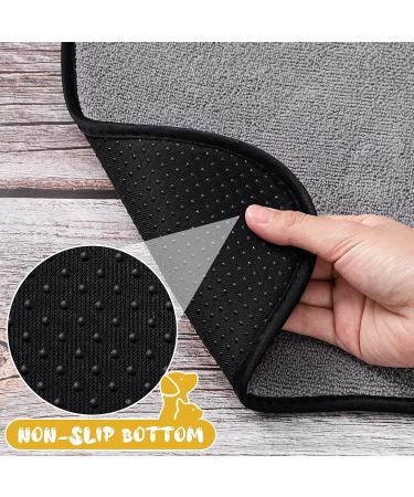Bone Shape Dog Mat Set - Non-Slip Microfiber Pet Feeding Mats for Bowls - Water Absorbent & Embroidered - 2 Colors Available - Buy Online on GoSupps.com
