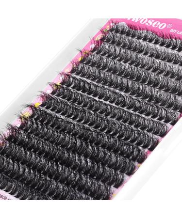 wiwoseo Fluffy Cluster Lashes Kit - Natural Look Russian Lash Extensions with Bond & Seal Glue (0.07D Volume, 9-16MM) - Buy Online on GoSupps.com