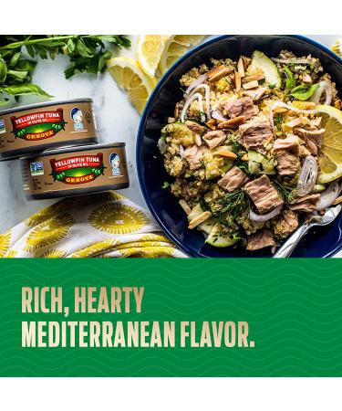 Genova Premium Yellowfin Tuna in Olive Oil - Wild Caught Solid Light - 5 oz. Can (Pack of 8) - Buy Online on GoSupps.com