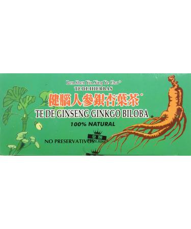 Royal King Ginseng Ginkgo Biloba Tea - 20 Bags | Premium Herbal Blend - Buy Online on GoSupps.com