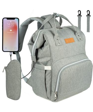 NEVEQ BABILATION WICKING PACK BAY SACH FOR TRAVE WICKING PACK Large capacity multi -compartment travel backpack waterproof fan baby flasher gray