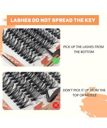Lash Clusters Individual Lashes 288 Clusters False Eyelash Extensions for DIY Home Application | 10-40D Curl-D | Mix8-16mm - Buy Online on GoSupps.com