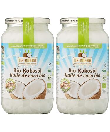 Buy Dr. Goerg Premium Organic Coconut Oil - Pack of 2 (2 x 1L) | Best Quality Coconut Oil for Cooking & Skincare - Buy Online on GoSupps.com