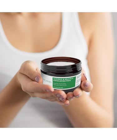 Glycolic Acid Exfoliating Pads - 20% Glycolic & 0.5% Salicylic Acid Face Peel Wipes by Organys - Buy Online on GoSupps.com