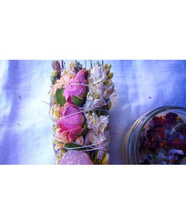 Spring Meadow Smudge Box | Luxury Floral Sage Wand with Rose Quartz & 4 oz Botanical Candle | Home Cleansing & Manifestation Tools - Made in USA - Buy Online on GoSupps.com