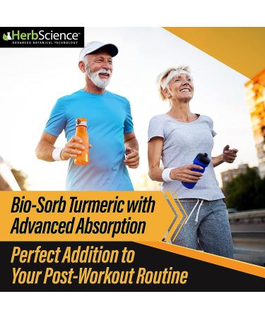Herb Science Bio-Sorb Turmeric Bio-Enhanced Curcumin: Cardiovascular & Joint Support Supplement - 30 Servings - Buy Online on GoSupps.com
