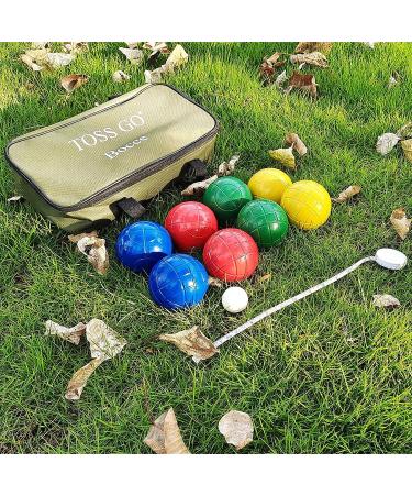 90mm Bocce Set with Carry Bag - 8 All Weather Bocce Game Balls in Team Colors - Perfect Summer Outdoor Party Game for All Ages - Buy Online on GoSupps.com