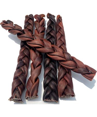 Beef Collagen Sticks for Dogs - Long Lasting Collagen Chews *(12 INCH Braided 3-5 Pack 500 Grams)* - NO Odor - Rawhide Free - Bully Stick Alternative High Protein Dental Treats Supports Joint Health - Buy Online on GoSupps.com