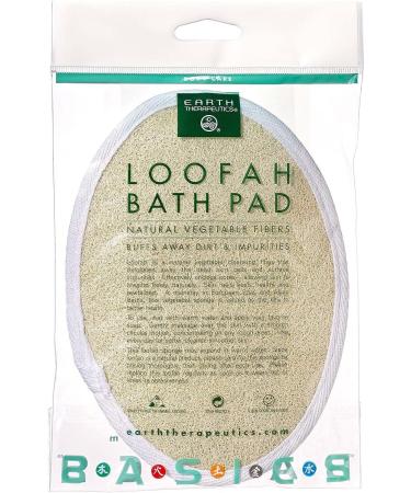 Earth Therapeutics Loofah Bath Pad - Exfoliating Shower Sponge for Smooth and Glowing Skin - Buy Online on GoSupps.com