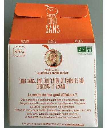 Sweet Biscuit Caramelized Hazelnut 100g / CINQ SANS / ORGANIC Healthy Gluten Free - Buy Online on GoSupps.com