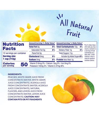 Dole Fruit Bowls Diced Peaches in 100% Juice | Gluten-Free Healthy Snack | 4 Oz - 12 Cups - Buy Online on GoSupps.com