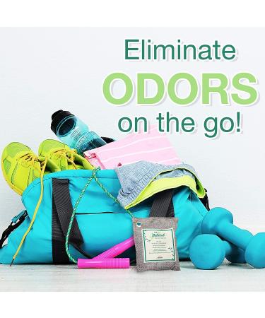 Bamboo Activated Charcoal Air Purifier Bags (Pack of 4, 200g Each) | Natural Deodorizer & Odor Eliminator for Home, Car, Closet, and Refrigerator - Buy Online on GoSupps.com