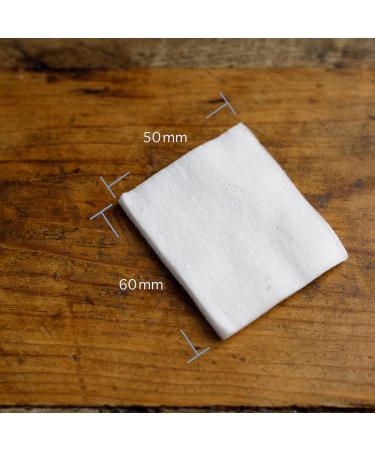 Japanese Organic Cotton Pads - 100% Unbleached, 100 Pieces, Made in Japan (1 Pack) - Buy Online on GoSupps.com