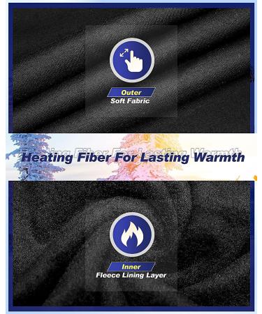 Men's Thermal Underwear Set - 3 Pcs Long Johns Base Layer in Black, Size XL - Buy Online on GoSupps.com