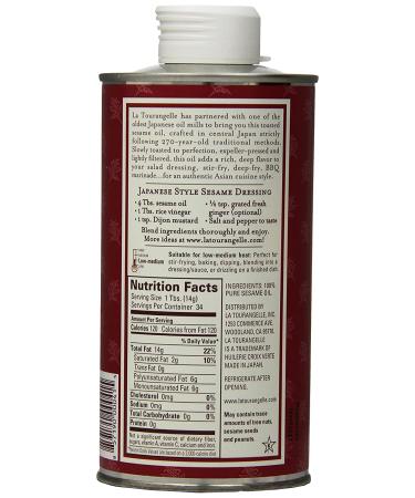 La Tourangelle Toasted Sesame Oil 16.9 Fl. Oz. - All-Natural Artisanal Oil for Stir Fry, Curries, Noodles & Marinades - Buy Online on GoSupps.com