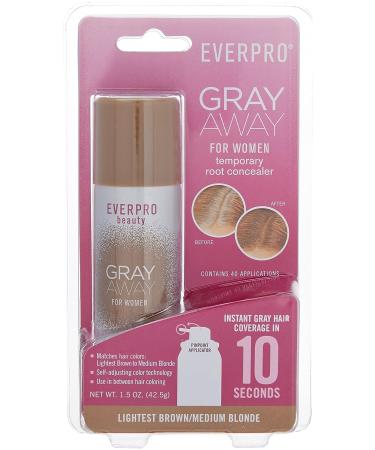 Everpro Gray Away Temporary Root Concealer Lightest Brown/Blond 1.5oz - Cover Gray Roots Instantly - Buy Online on GoSupps.com
