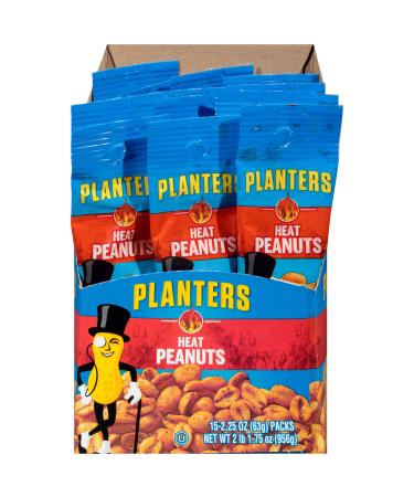 Planters Heat Peanuts (2.25oz Bags, Pack of 15) 2.25 Ounce (Pack of 15)