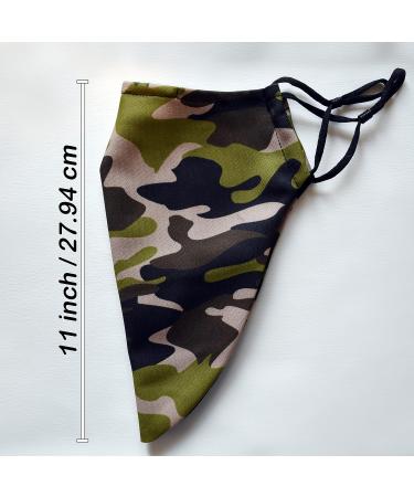Men Large Beard Mask Face Mask for Bearded Men Reusable Face Mask With Room For Beard Washable Beard Mask for Men (Large Camouflage (Green)) - Buy Online on GoSupps.com