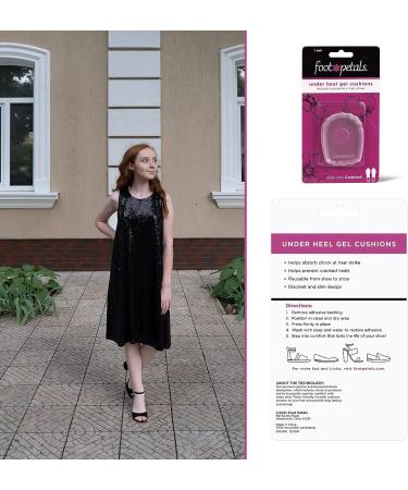 Foot Petals Under Heel Gel Cushions - Comfort & Shock Absorption for Reduced Heel Stress and Prevention of Cracked Heels - Buy Online on GoSupps.com