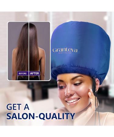 Hair Dryer Bonnet w/A Headband Integrated That Reduces Heat Around Ears & Neck - Hair Dryer Diffuser Cap for Hair Dryer Curly Hair Speeds Up Drying Time Deep Conditioning at Home - Large (Blue) - Buy Online on GoSupps.com