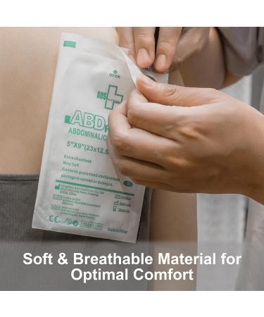 Sterile ABD Combine Pads - 25 Count, 5x9 Individually Wrapped, Absorbent First Aid Pads - Buy Online on GoSupps.com
