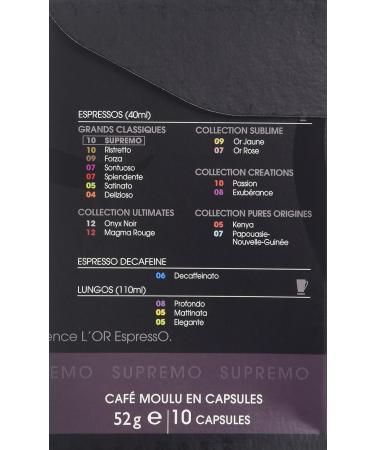 L'OR ESPRESSO Supremo 10 capsules compatible with Nespresso coffee machines - Pack of 4 (40 capsules) - Buy Online on GoSupps.com