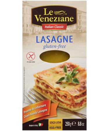 Le Veneziane Gluten Free Lasagne Sheets 250g - Pack of 2 8.81 Ounce (Pack of 2)